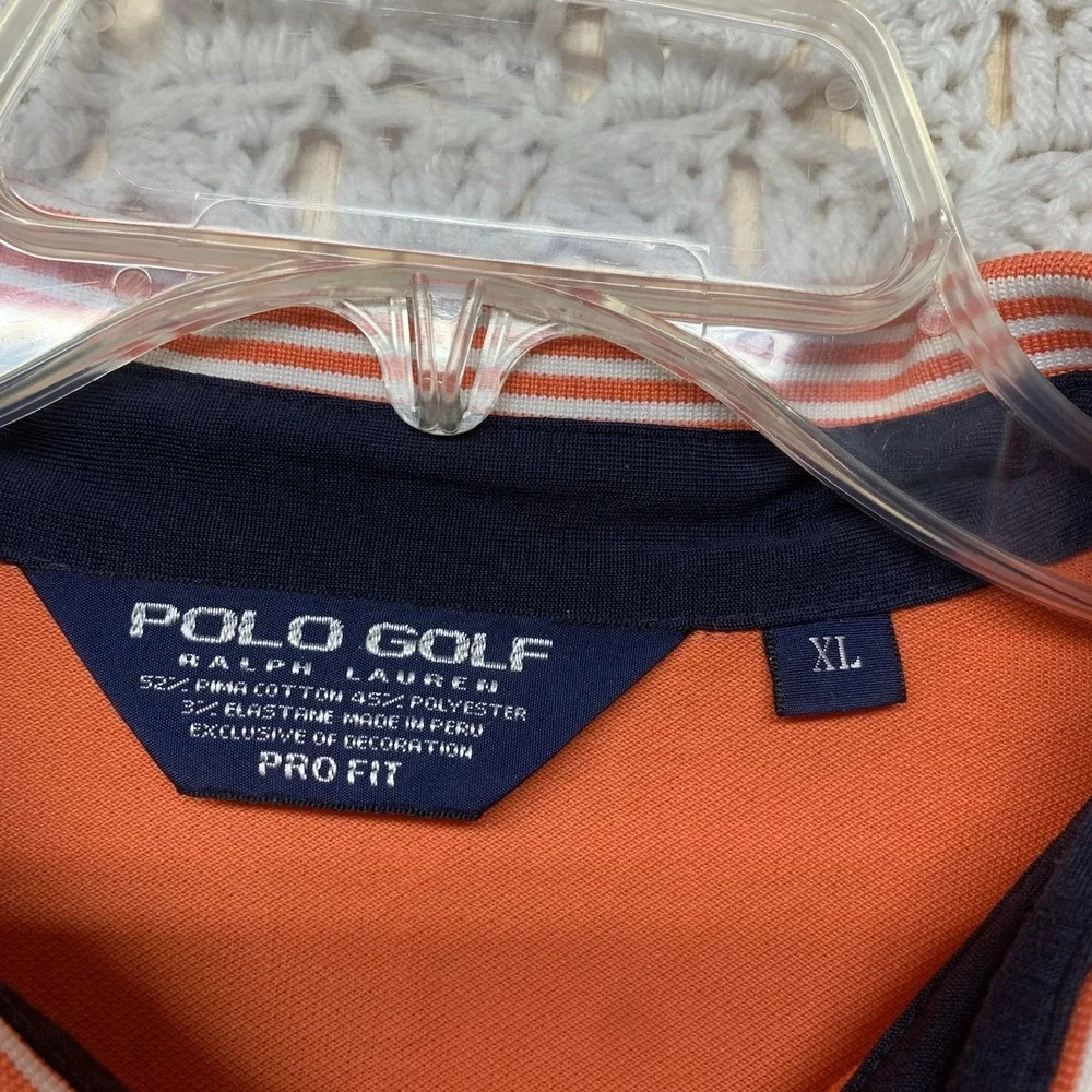 Polo Golf Ralph Lauren Shirt‎ Men XL Orange Pima Cotton Blend Polo Pro Fit